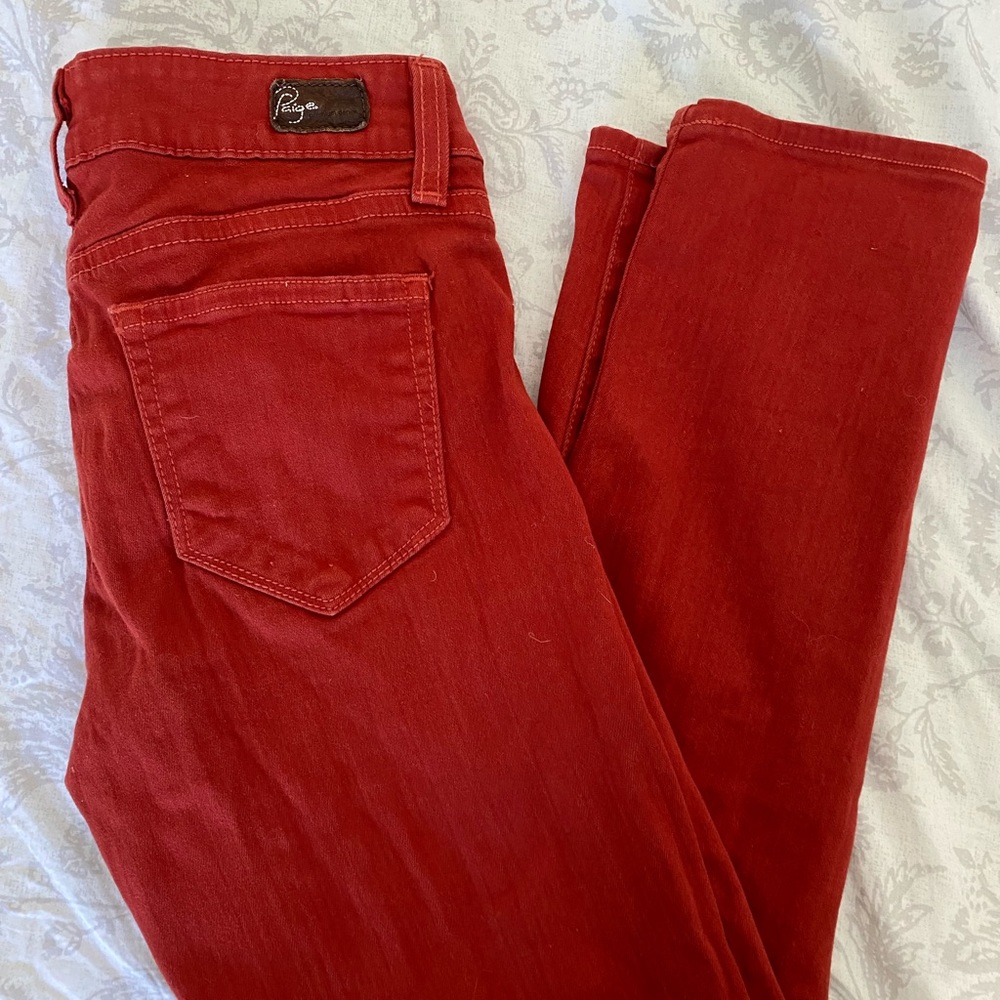 Paige Cropped Capri orange-red jeans (25)